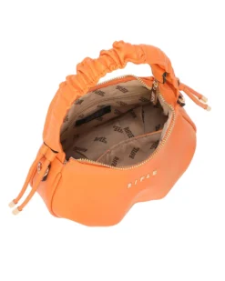 RIFLE - Minibag arancione con manico arricciato, tracolla removibile