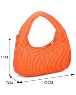 RIFLE - Minibag arancione trapuntata con tracolla removibile