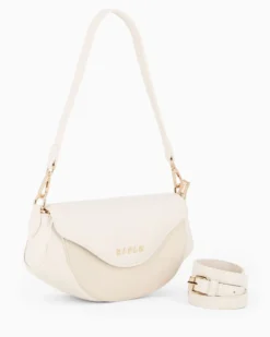 RIFLE - Minibag beige con patta e tracolla removibile