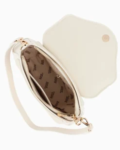 RIFLE - Minibag beige con patta e tracolla removibile