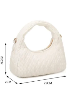 RIFLE - Minibag beige trapuntata con tracolla removibile