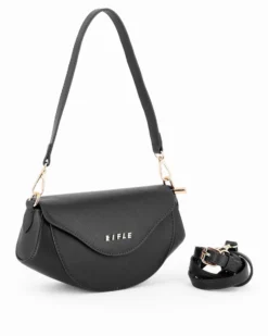 RIFLE - Minibag bordeaux con patta e tracolla removibile