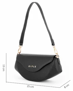 RIFLE - Minibag bordeaux con patta e tracolla removibile