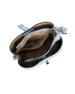 RIFLE - Minibag celeste con tre scomparti principali e pattina con chiusura a girello, tracolla removibile