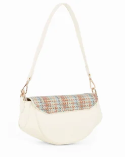 RIFLE - Minibag con patta multicolor effetto intreccio e tracolla removibile