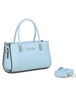 RIFLE - Minibag due manici celeste con tracolla removibile