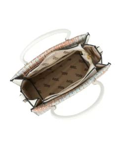 RIFLE - Minibag due manici multicolor effetto intreccio con tracolla removibile
