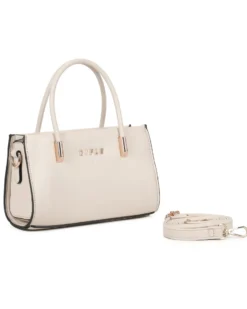 RIFLE - Minibag due manici naturale con tracolla removibile