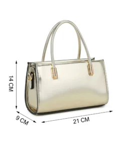 RIFLE - Minibag due manici platino con tracolla removibile