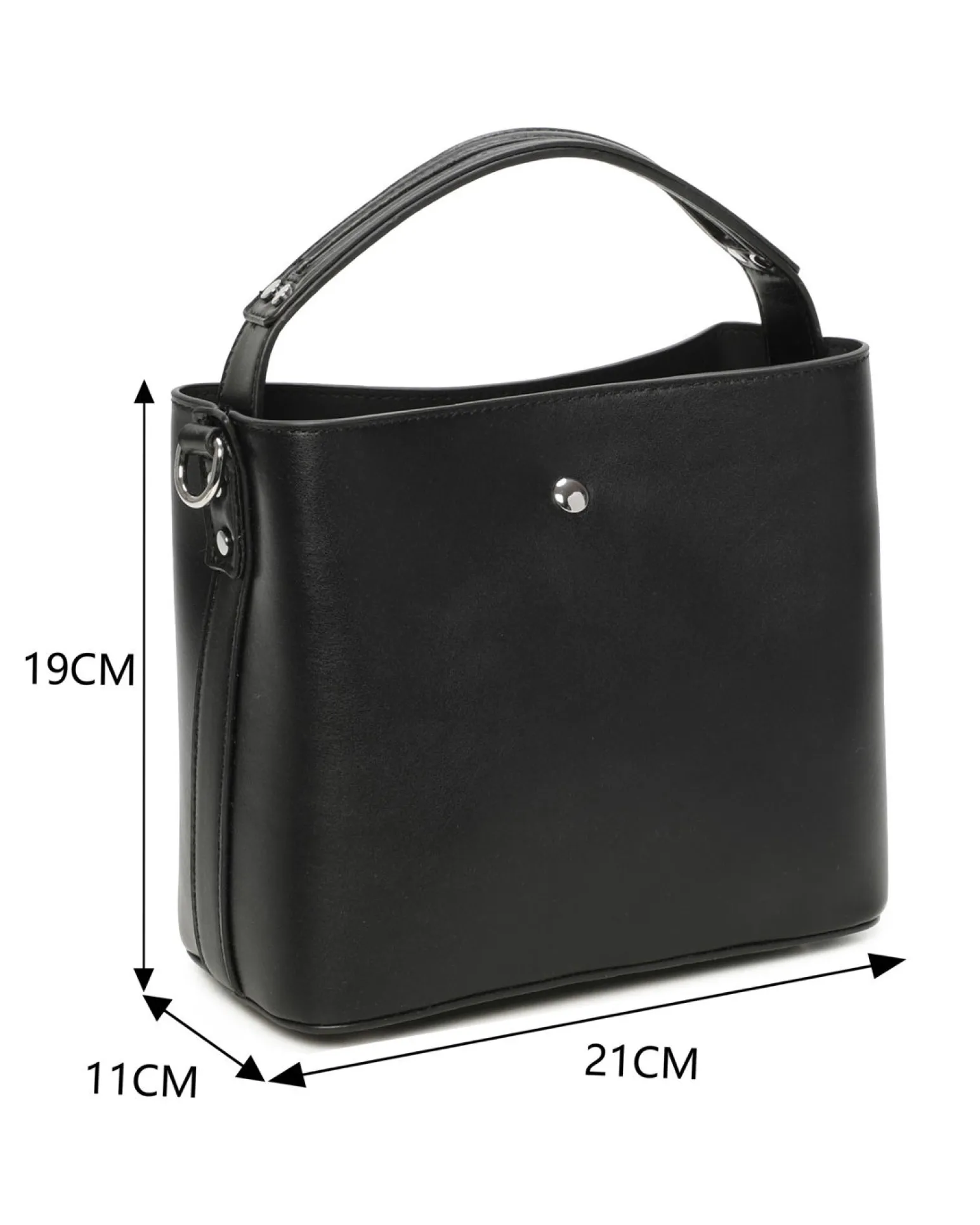 RIFLE - Minibag nera con tre scomparti principali e dettaglio catenina, tracolla removibile