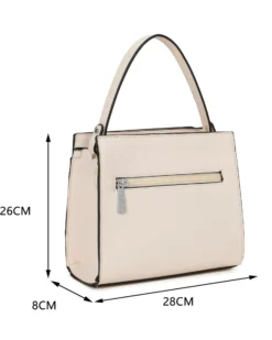 RIFLE - Minibag un manico beige con tasca posteriore e cinturini con chiusura a girello, tracolla removibile