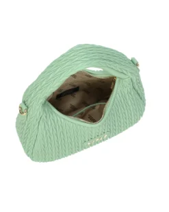 RIFLE - Minibag verde salvia trapuntata con tracolla removibile