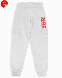 RIFLE - PANTALONE TUTA GRIGIO CON TASCONI 8-16 ANNI