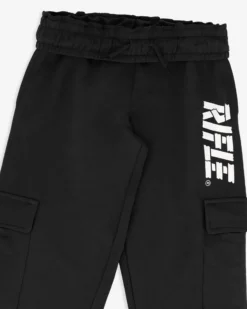 RIFLE - PANTALONE TUTA NERO CON TASCONI 8-16 ANNI
