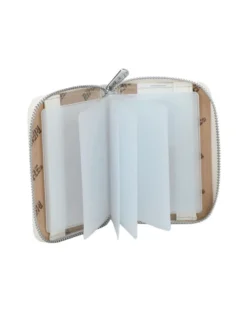 RIFLE - Portacarte bianco con chiusura a zip
