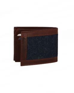 RIFLE - Portafoglio da uomo jeans/cuoio in VERA PELLE