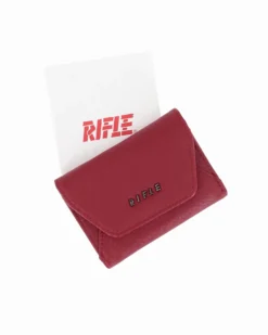 RIFLE - Portafoglio rubino da donna con logo