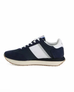 RIFLE - Scarpa blu da uomo con lacci e logo laterale