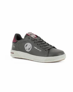 RIFLE - Scarpa grigia da uomo con lacci e logo laterale