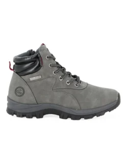 RIFLE - Scarponcino grigio da uomo con lacci e zip laterale