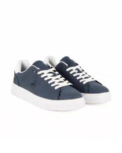 RIFLE - Sneaker blu con pach bianca