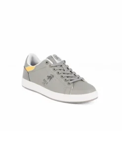 RIFLE - Sneaker grigia con inserti gialli