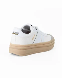 RIFLE - Sneakers bianca da donna con lacci