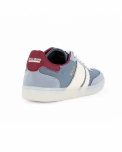 RIFLE - Sneakers celeste con lacci e logo laterale