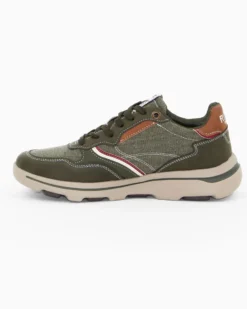 RIFLE - Sneakers verde da uomo con lacci