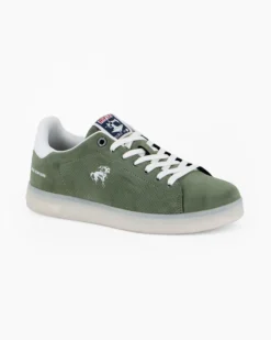 RIFLE - Sneakers verde scamosciata con lacci