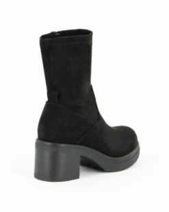 RIFLE - Stivaletto nero scamosciato con zip laterale, tacco 6CM