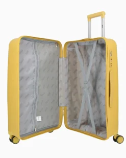 RIFLE - TROLLEY GIALLO IN ABS 4 RUOTE CON COMBINAZIONE TSA