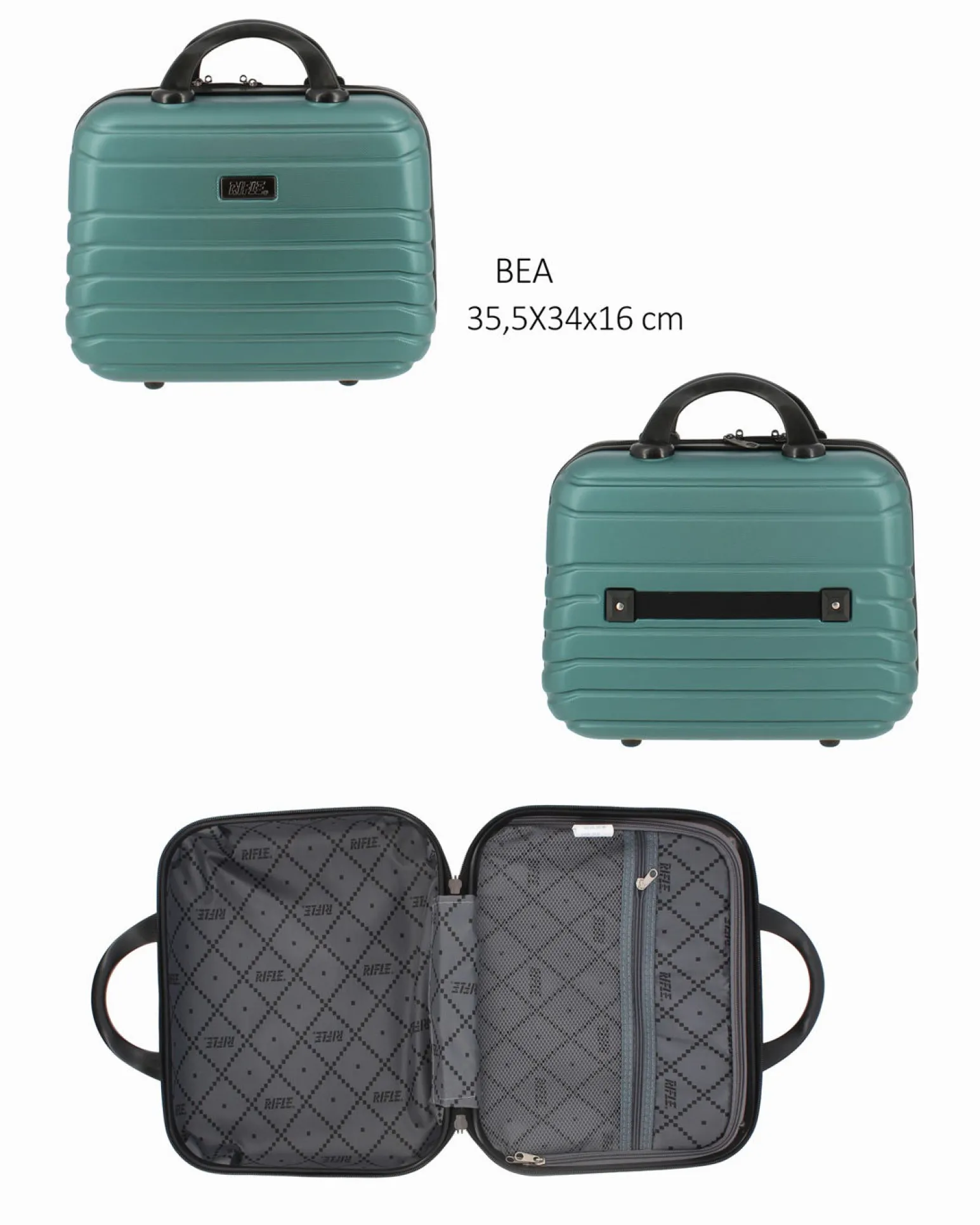 RIFLE - TROLLEY GREEN IN ABS 4 RUOTE