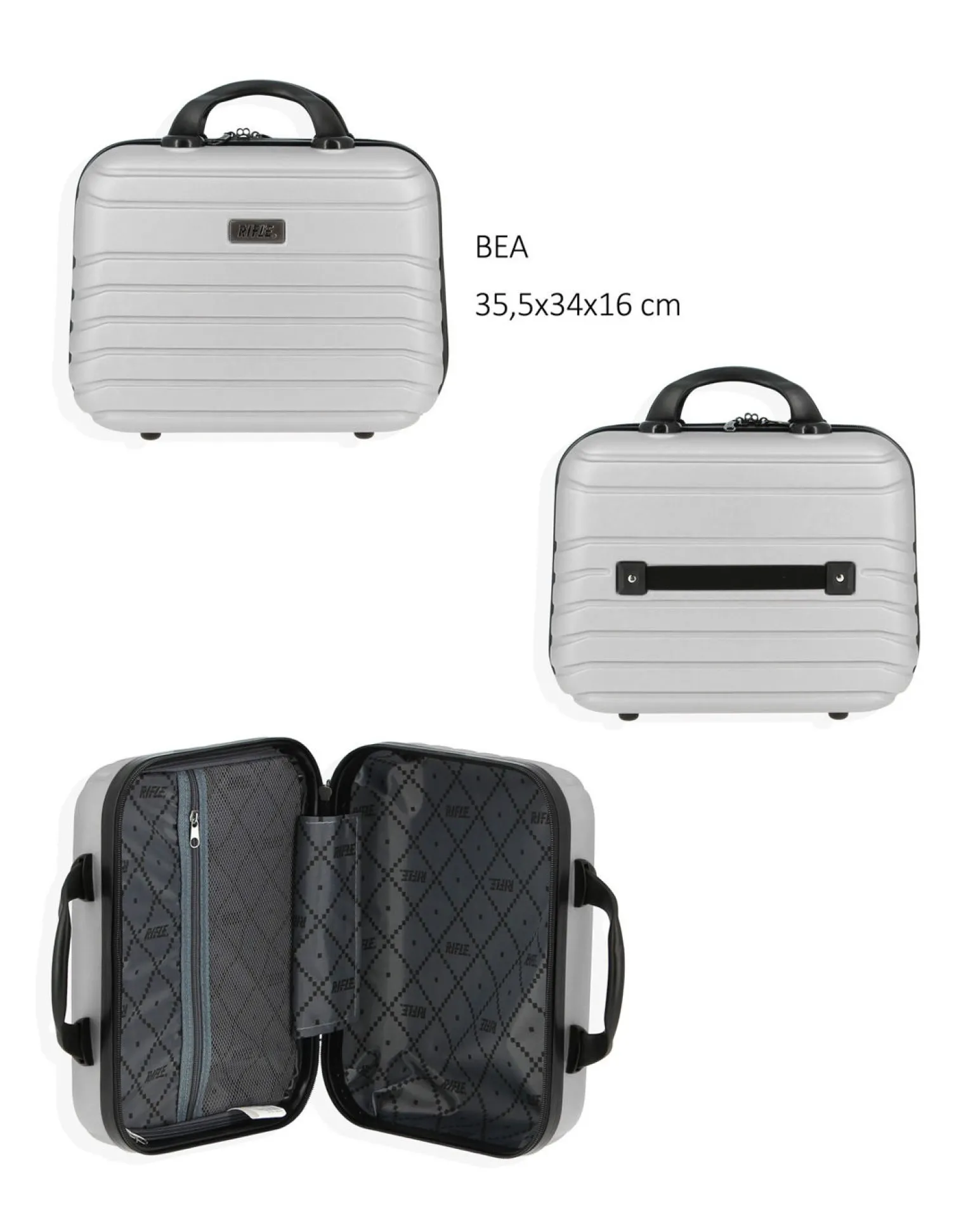 RIFLE - TROLLEY GRIGIO IN ABS 4 RUOTE