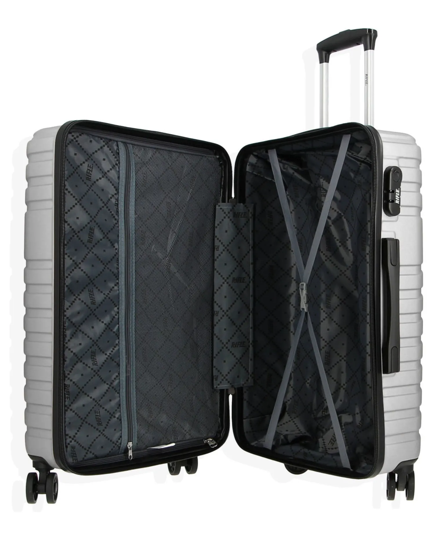 RIFLE - TROLLEY GRIGIO IN ABS 4 RUOTE