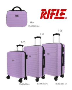 RIFLE - TROLLEY LILLA IN ABS 4 RUOTE