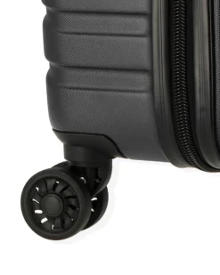 RIFLE - TROLLEY NERO IN ABS 4 RUOTE