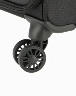 RIFLE - TROLLEY NERO IN TESSUTO CON DOPPIA TASCA FRONTALE, COMBINAZIONE TSA E 4 RUOTE