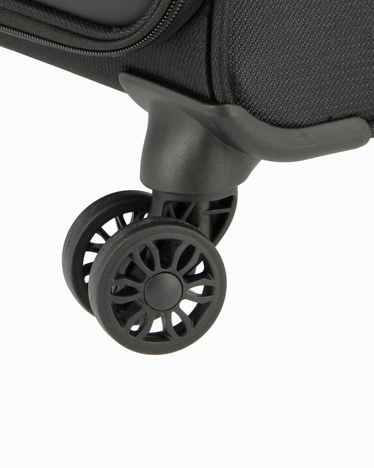 RIFLE - TROLLEY NERO IN TESSUTO CON DOPPIA TASCA FRONTALE, COMBINAZIONE TSA E 4 RUOTE
