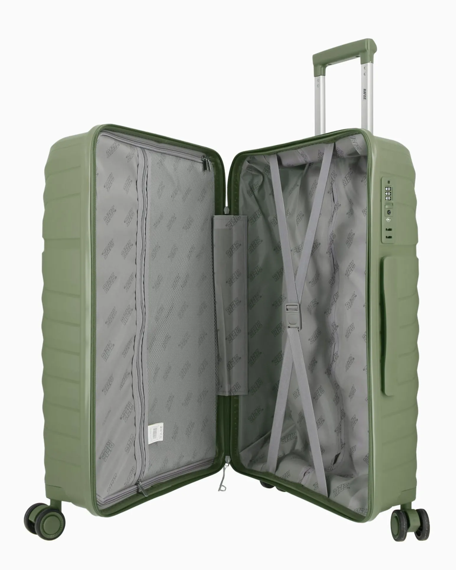 RIFLE - TROLLEY SALVIA IN ABS 4 RUOTE CON COMBINAZIONE TSA