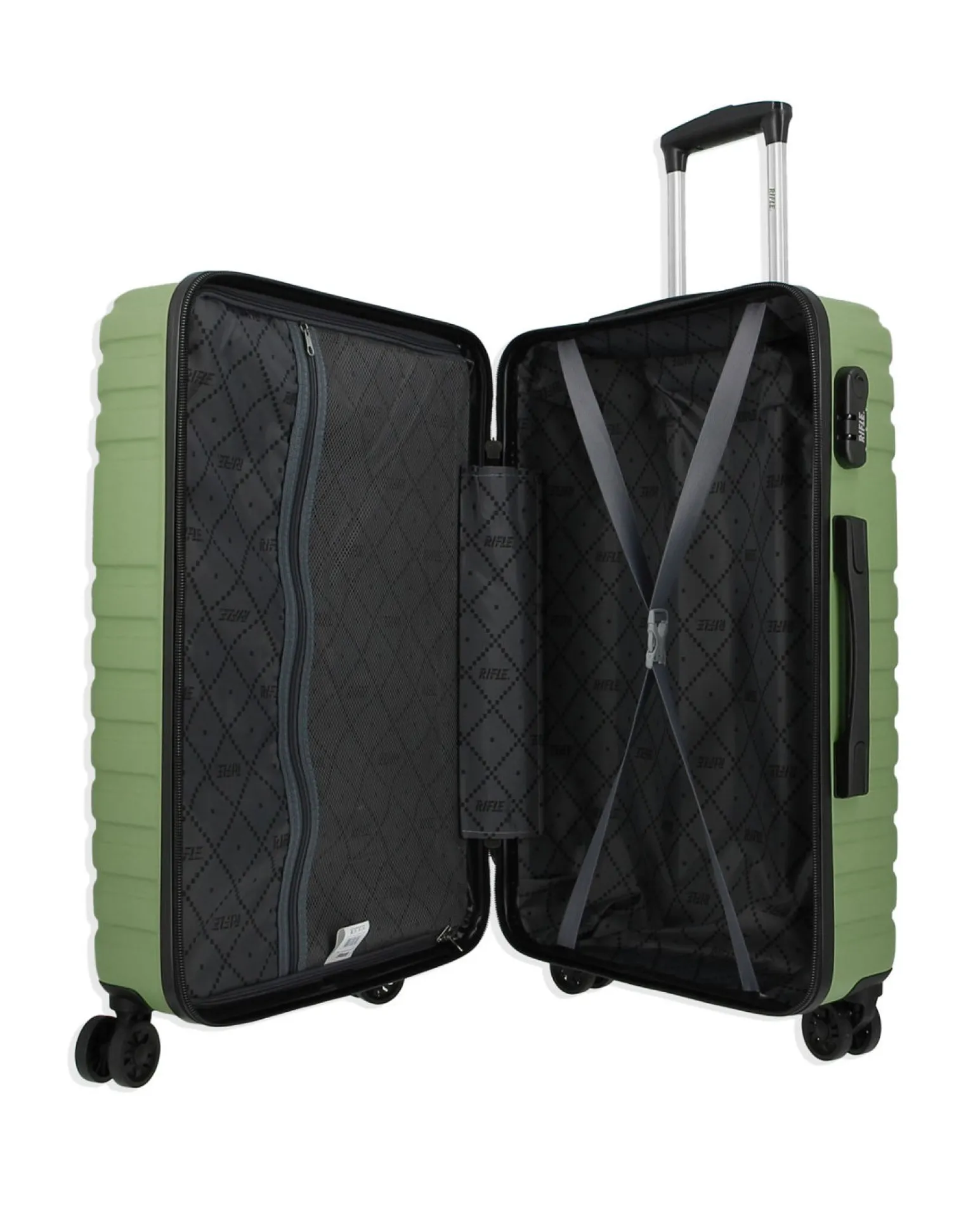 RIFLE - TROLLEY VERDE SALVIA IN ABS 4 RUOTE