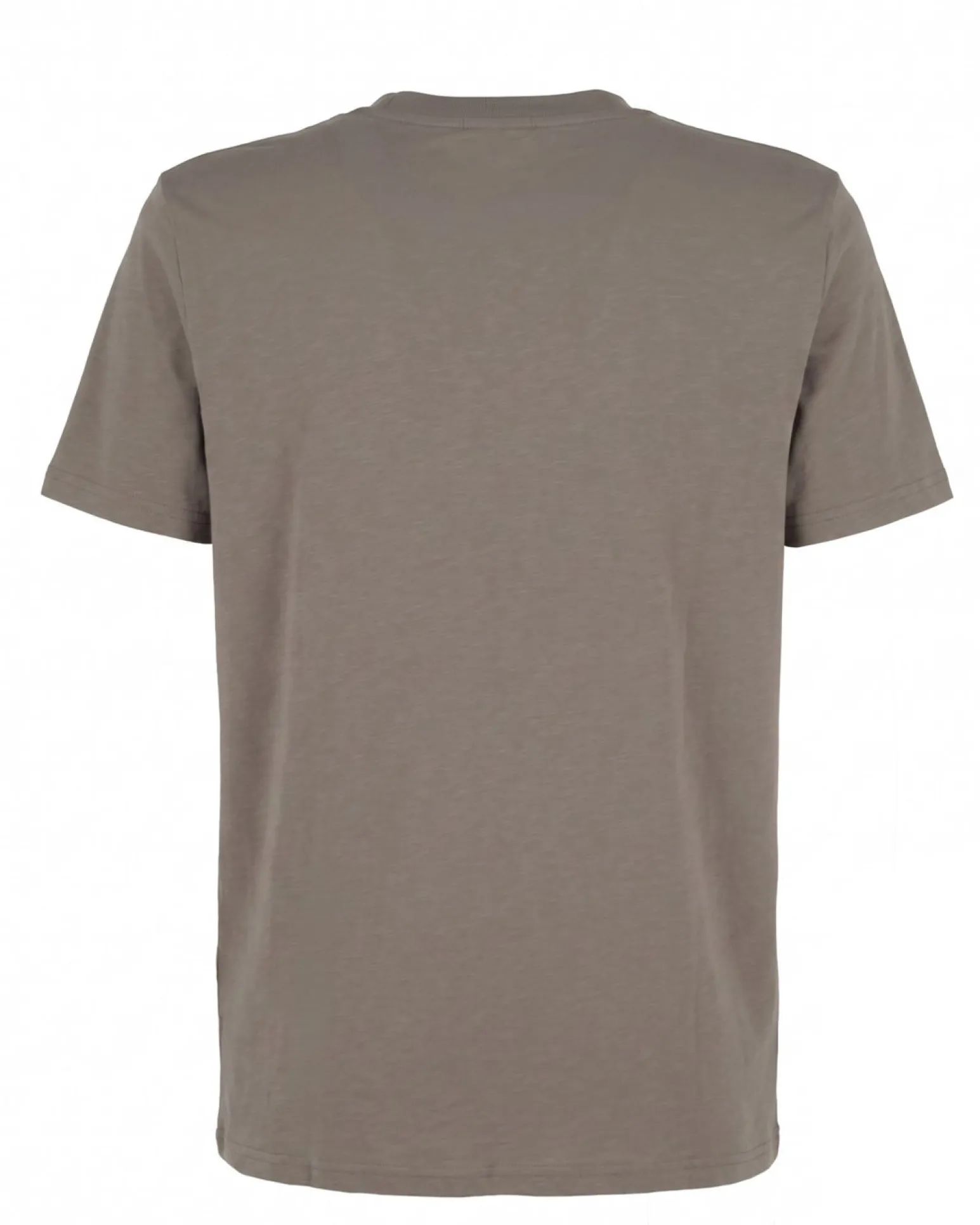 RIFLE - Tshirt manica corta marrone in tessuto fiammata