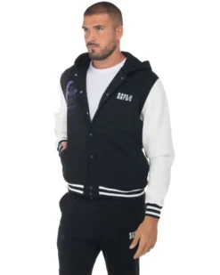 RIFLE - UOMO FELPA BOMBER CON CAPPUCCIO