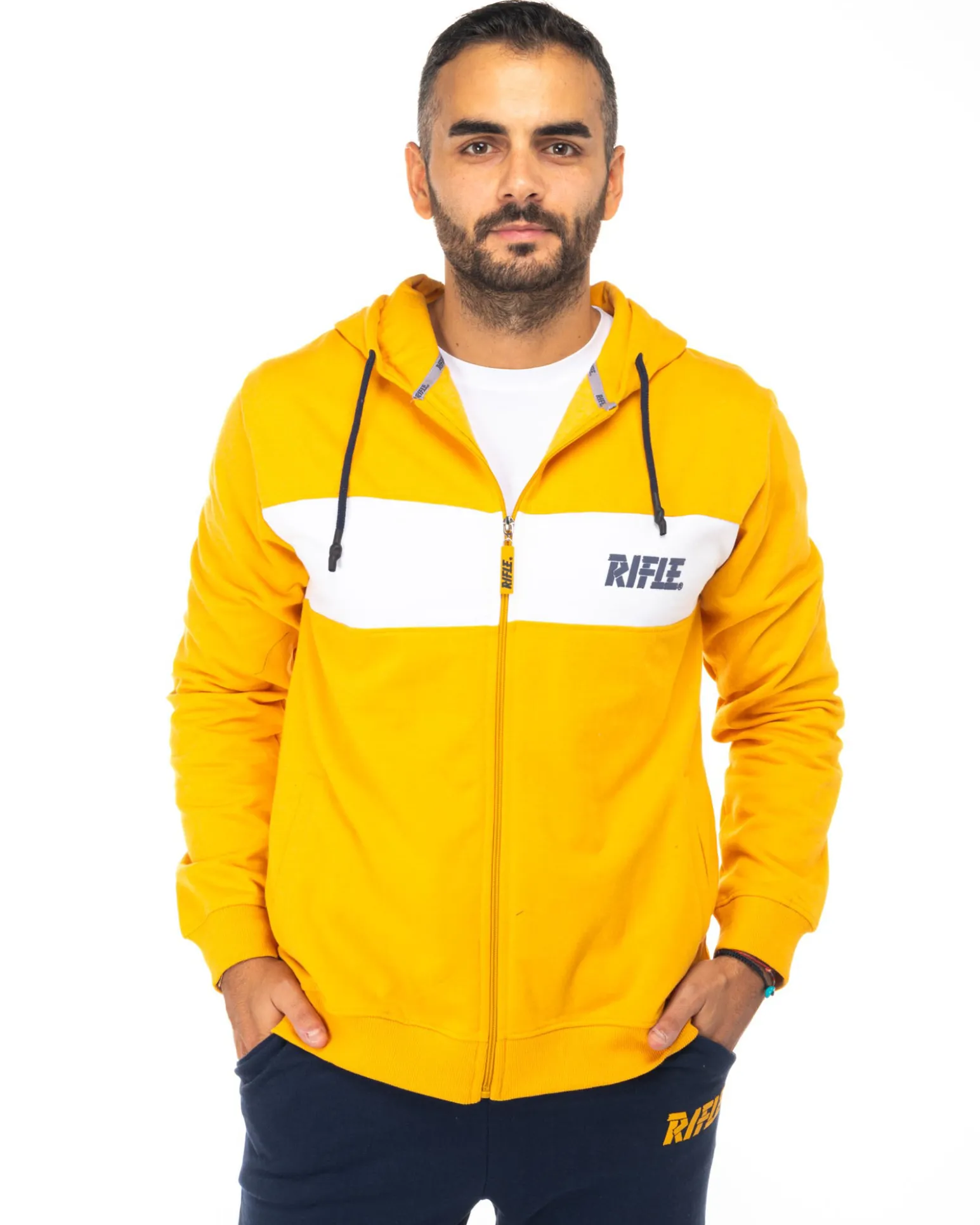 RIFLE - UOMO FELPA FULL CON CAPPUCCIO
