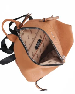 RIFLE - Zaino cuoio con zip centrale e pulsante a chiusura