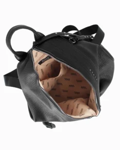 RIFLE - Zaino nero con zip centrale e pulsante a chiusura