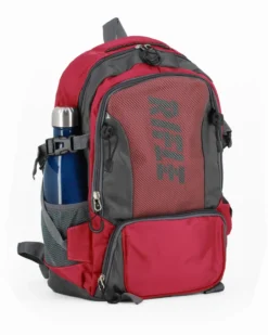 RIFLE - Zaino rosso da trekking dettagli neri