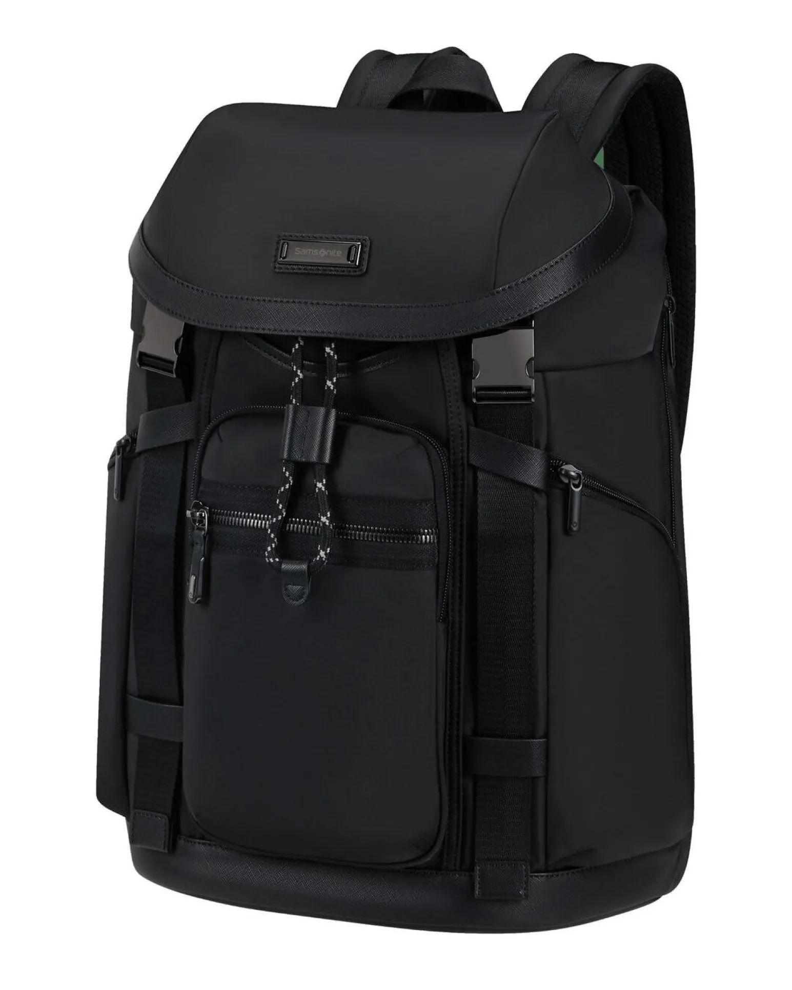 SAMSONITE - Zaino nero con patta e tasca porta pc fino a 15.6''