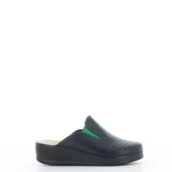 SANITAL LIGHT - Ciabatta sanitaria da donna bianca in VERA PELLE con inserti elasticizzati, MADE IN ITALY