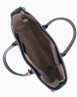 SERGIO TACCHINI - Borsa a mano blu con tasca frontale, tracolla removibile